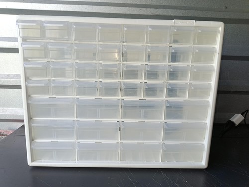 Akro-Mils 10144 44-Drawer Plastic Drawer Storage Cabinet, Garage, Art, WHITE - Picture 4 of 4