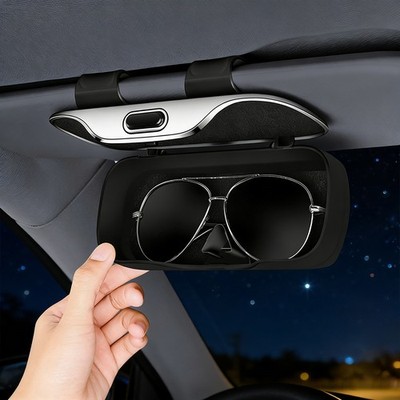 Sunglasses Holder For Car Visor Glasses Case Car Sunglass Holder Eyeglass Hold