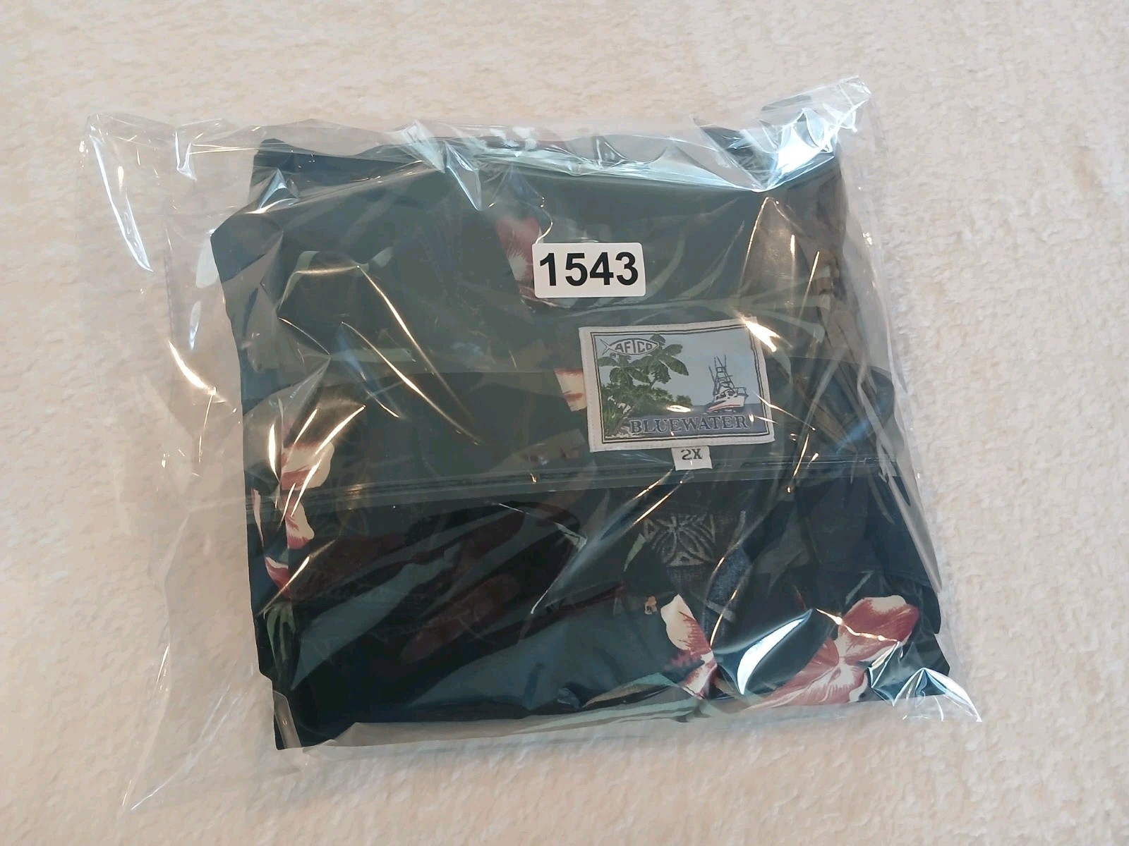 Aftco Bluewater Mens XXL Short Sleeve Hawaiian Shirt Floral Print Made in USA