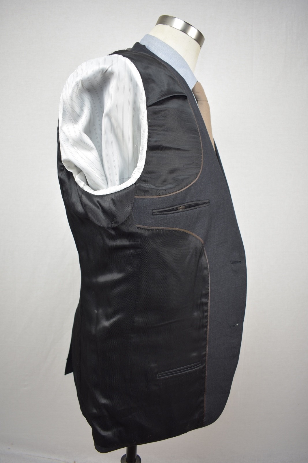 Tasso Elba Solid Gray 100% Wool Two Button Two Pi… - image 8