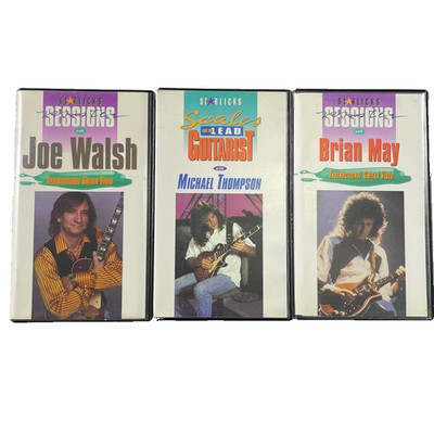 Star Licks Guitar Instructional VHS Lot Joe Walsh Brian May Michael Thompson
