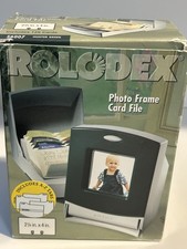 Rolodex Photo Frame Card File 56007 Hunter Green 1998 Vtg 2.25x4 Cards Tabs NEW