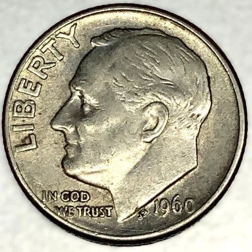 1960-D Roosevelt Dime - Circulated Condition - 90% Silver - US Coin - 3011