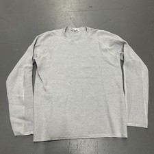Helmut Lang Jumper Mens Small Grey Knit Pullover Cashmere Thermal Sweater
