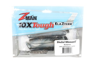 Zman Soft K�der Diezel MinnowZ 4 Zoll 5/Pack Mulletron (2703)