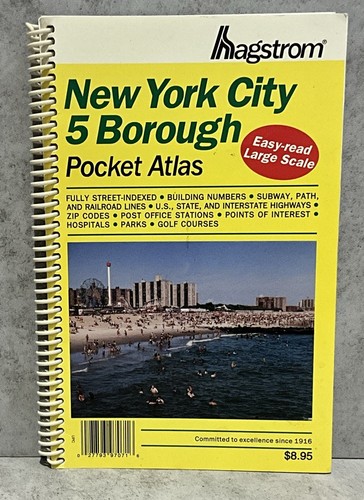 New York City 5 Borough Pocket Atlas by Hagstrom Map Company Inc 1999