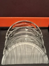 Salviati Venezia Crystal Coasters Art Glass with Box (Box Has Some Wear) Nice!