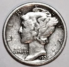 1926-P Mercury Dime - Fine/Very Fine - #3905N - FREE SHIPPING