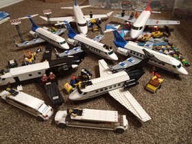 LEGO City Lot 7893 3181 3182 60102 Passenger Plane Jets Limo VIP Minifigures