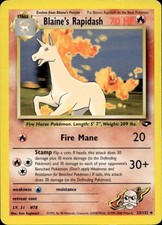 Pokemon Blaine's Rapidash 33/132 Gym Challenge LP Ken Sugimori