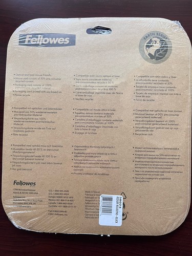 Fellowes Earth Series Mouse Pad Eco-Friendly Nonskid Durable Black - 第 2/4 張圖片