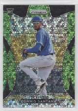 2019 Panini Prizm Tier II Lime Green Donut Circle 96/199 Dennis Santana #181 0a3