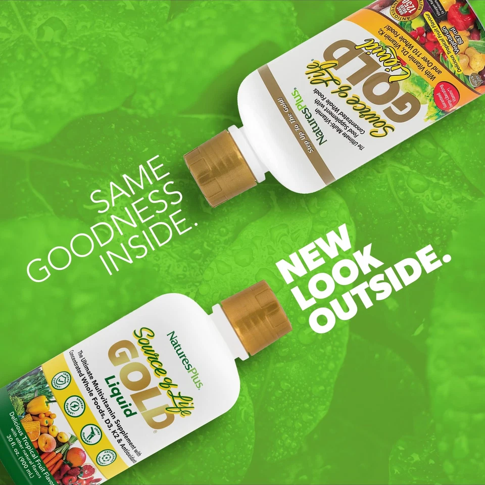 Líquido multivitamínico Natures Plus Source of Life Gold - 30 oz - con vitaminas... Foto 2 de 4