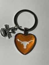 Texas Longhorns  NCAA I Love Football Keychain NEW!!