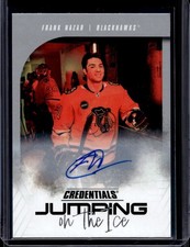 2024-25 UD Credentials FRANK NAZAR Jumping on the Ice Auto SP BLACKHAWKS
