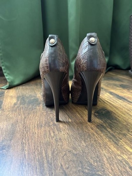 Women Heels Brown 38 #B4H3