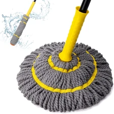 Self-Wringing Twist Mops for Floor Cleaning, Microfiber Floor Mop with 57 " Long