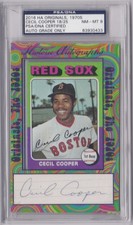 Cecil Cooper Boston Red Sox 2016 HA Originals PSA DNA Auto 8 5t AS 2t Gold Glove