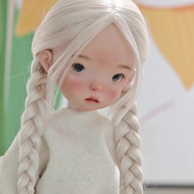 Handmade Landoudou BJD 1/6 Doll with Wig Jointed Girl Resin Face Makeup Eyes Toy
