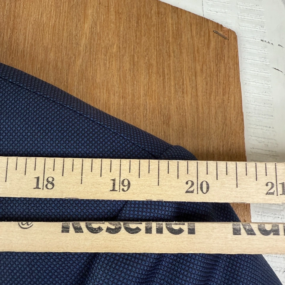 Terno Pal Zileri Masculino 46R Azul Marinho Olho de Pássaro 2 Botões Super 130s Lã 180 Fases - Imagem 4 de 4