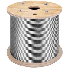 Uimoso T316 Stainless Steel Cable 1/8" 1x19 Steel Wire Rope Railing Kit 1000FT