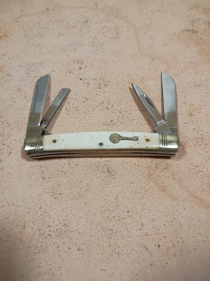 NOS Chimney Rock Congress White Synthetic Handle 4 Blade 440SS Nice Ships Fast!!