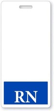 RN Badge Buddy - Vertical - Heavy Duty Spill Proof  Tear Resistant Cards -