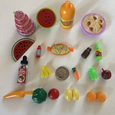 Barbie Miniature Toy Food Foods Dollhouse Lot Of 20
