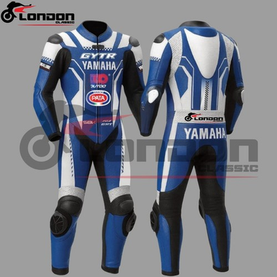 #ad Yamaha Motorbike Racing Suit Original Cowhide Leather Customized Motorcycle Suit $269.99