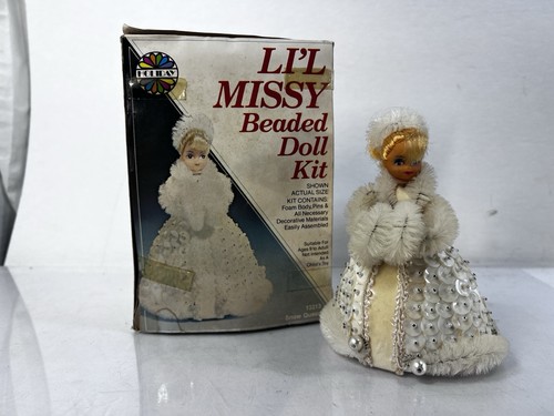 Vintage Li’L Missy Beaded Doll Kit completed With Box 13313 Snow Queen