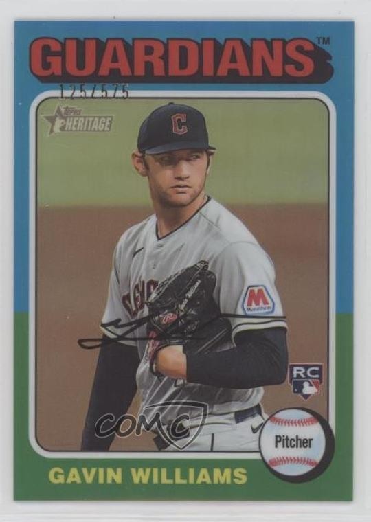 2024 Topps Heritage Chrome Refractor /575 Gavin Williams #489 1o0