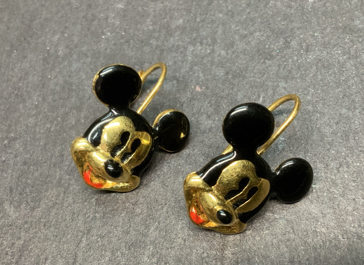 Vintage Disney Napier Mickey Mouse Necklace/earring Set, 16 Inch
