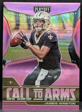 2021 Panini Playoff Call to Arms Pink #CA-JWI Jameis Winston New Orleans Saints