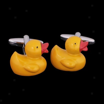 Niedliche Gelbe Ducky Duck Manschettenknöpfe Mode Herren Shirt Schmuck