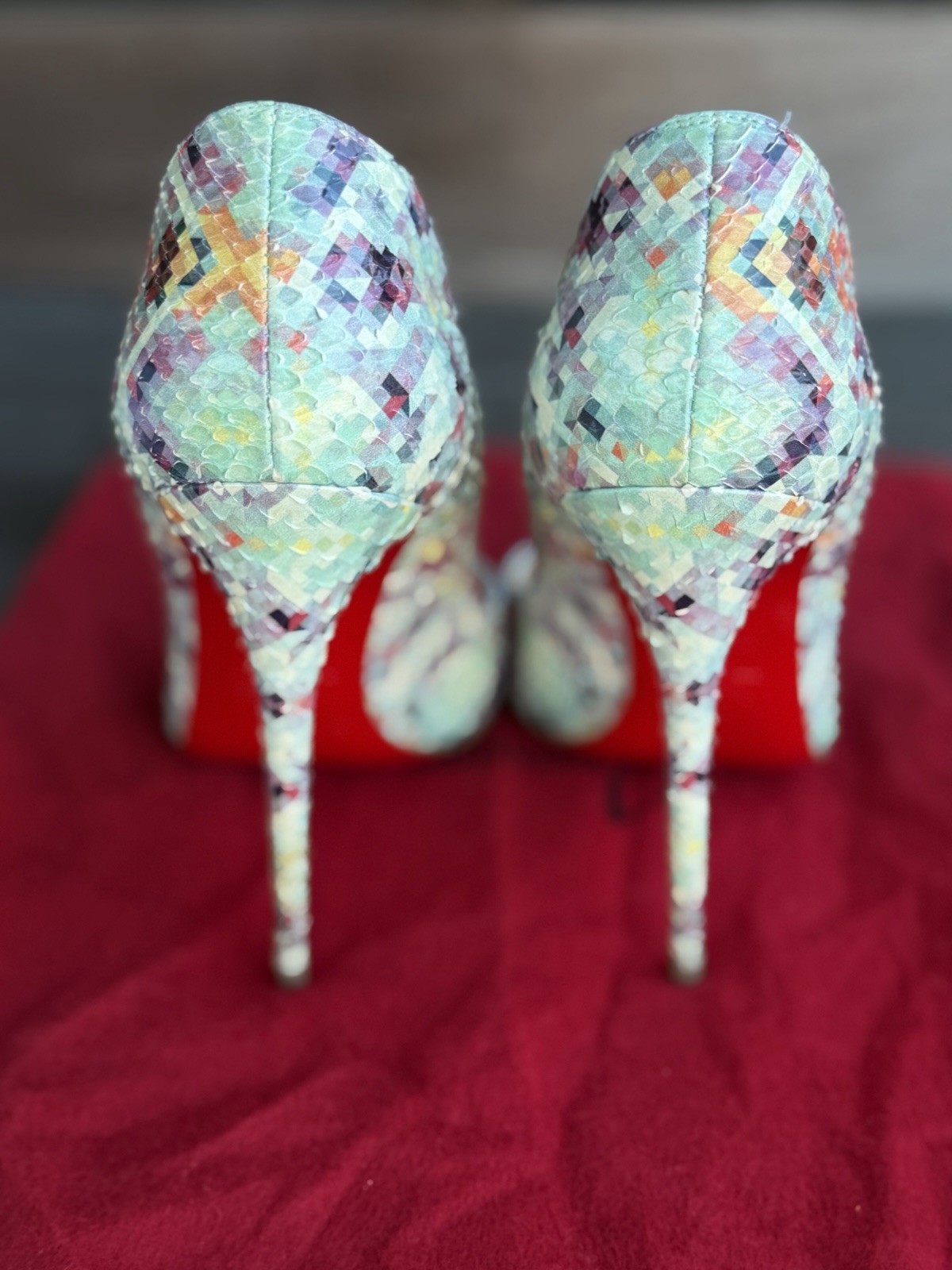 Christian Louboutin Multicolor Python Pigalle Fol… - image 3