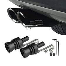 2pcs Car Turbo Whistle Aluminum Alloy Universal Turbo Whistle Xl Size Black
