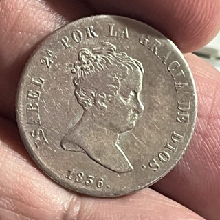 Cincin19 ISABEL 2ª Escasos 4 Reales de MADRID 1836 pesa 6 00gr