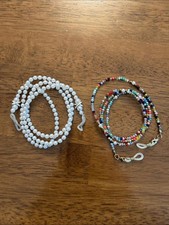 Pearl and Multicolor Beaded Eyeglass Chains