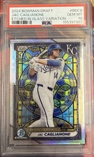2024 Bowman Draft Chrome Etched In Glass Jac Caglianone RC Rookie SSP PSA 10