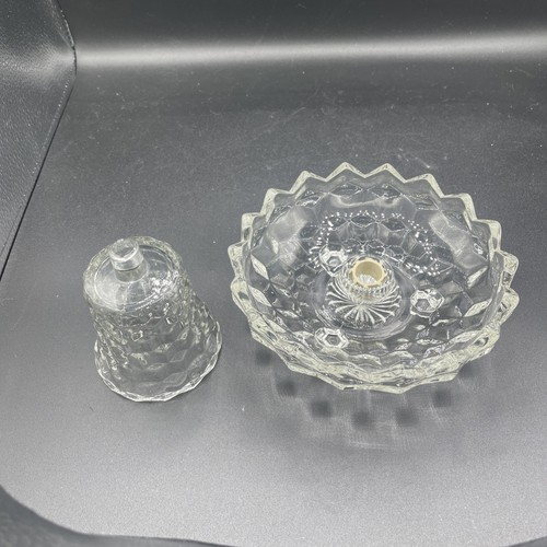Indiana Glas klar Whitehall American Votivkerzenhalter und Schale Servieren MCM - Bild 5 von 6