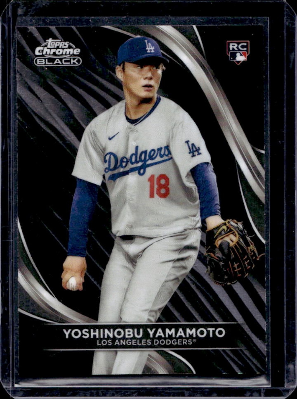 2024 Topps Chrome Black Yoshinobu Yamamoto RC Rookie #18 Dodgers