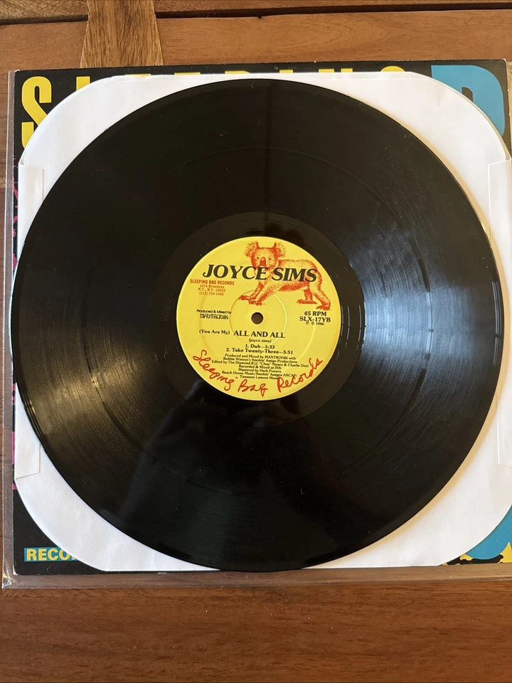 Joyce Sims - All And All 12” Single 1986 Sleeping Bag Records - Image 4 of 4
