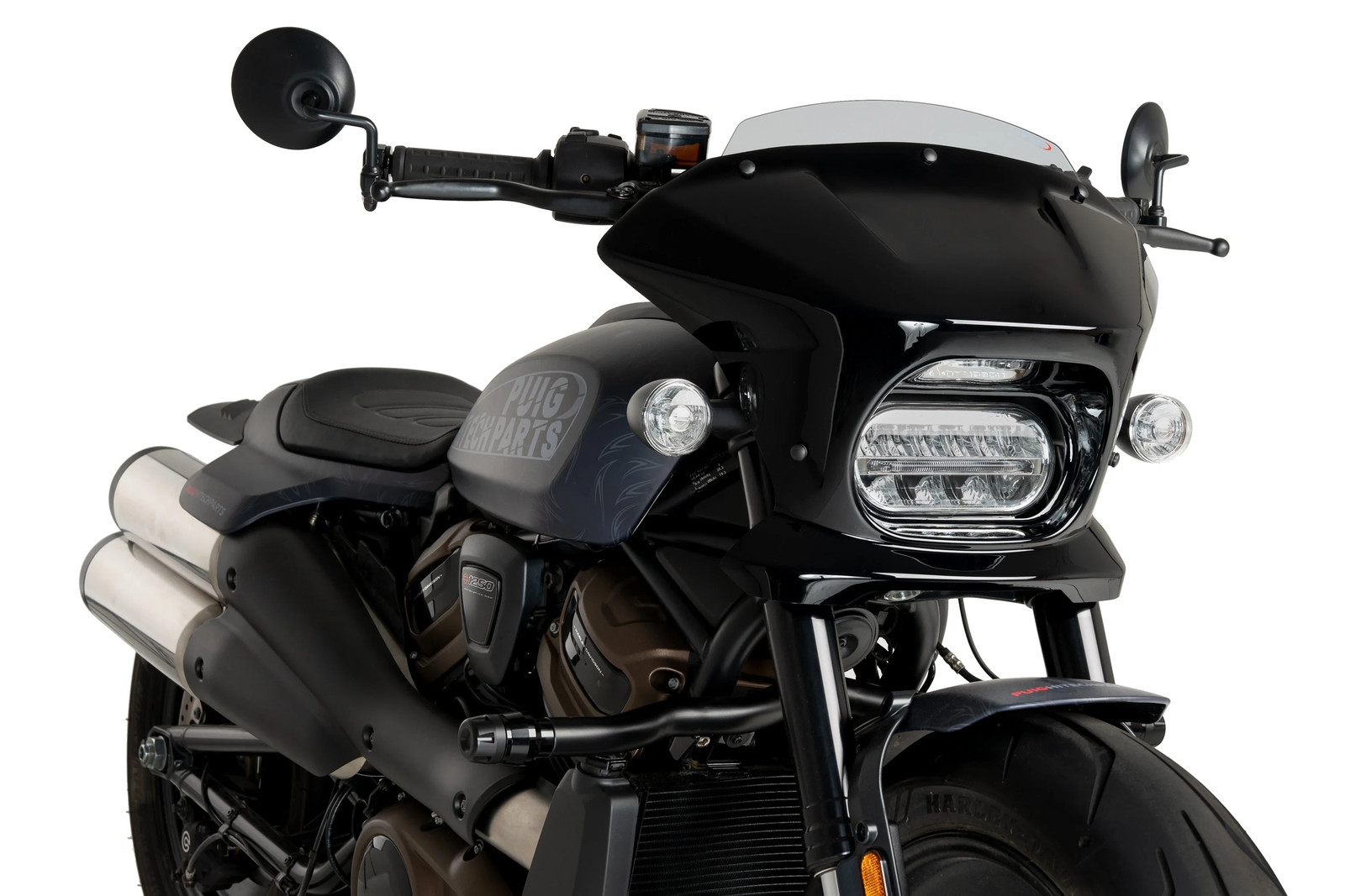 Puig Fury Sport Screen | Black/Smoke | Harley Davidson Sportster S RH1250S 2021>