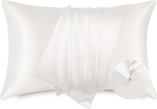 Satin Pillowcase for Hair - Ivory Satin Pillow Cases Standard Size