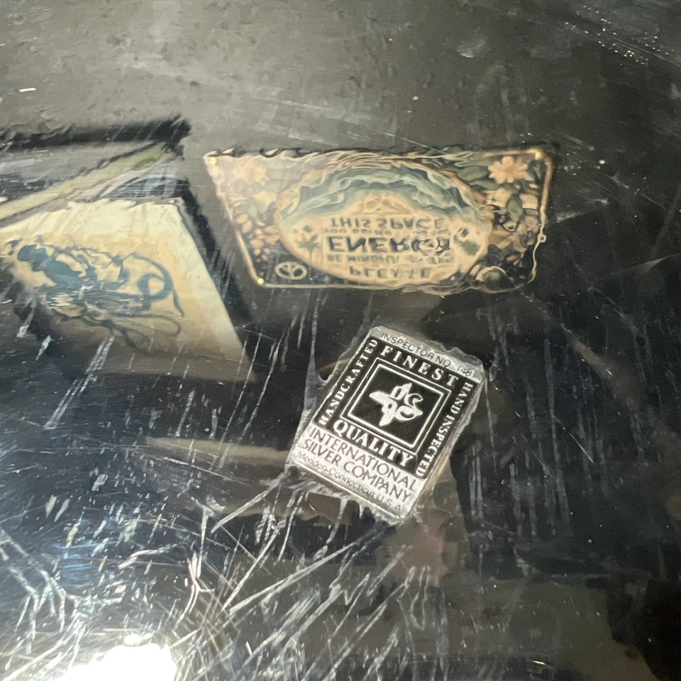 "Antigua bandeja para servir plato de plata rococó internacional de 12""" Foto 4 de 4