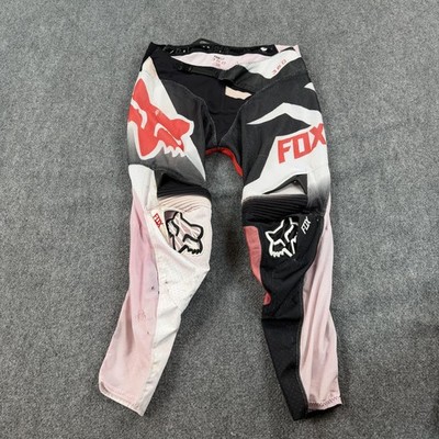 Fox Racing 360 Pants Mens 38 Black White Red Motocross MX Dirt Bike Gear