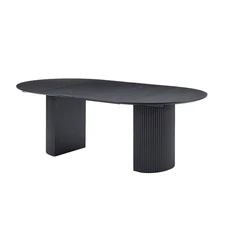 Expandable dining table, solid top extension table, modern kitchen table