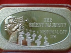 Memorial Day 1974 The Silent Majority 1 Oz.  .999 Fine Silver Art Bar  USSC-216
