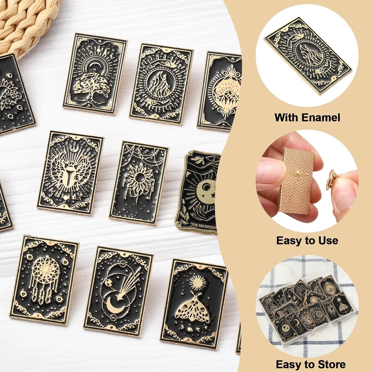 Animal Elegant Flower Food Theme Brooch Pins Scarf Rings for DIY Jewelry Clothes