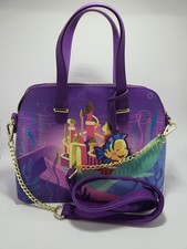 Bolso Bandolera Púrpura Usado en Excelente Condición Loungefly Disney Ariel Serie Castillo Sirenita